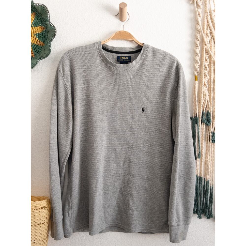 Polo Ralph Lauren Thermal Long Sleeve Gray Shirt XL